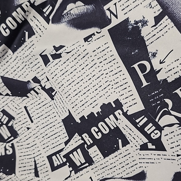 Princess Polly Graphic Newspaper Print Mini Skirt Size 6 - Picture 7 of 10